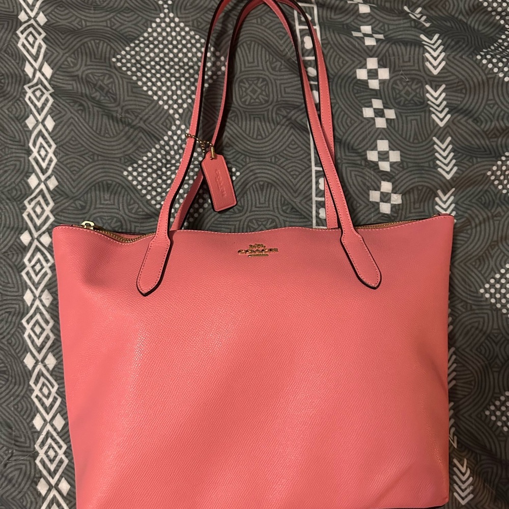 Coach Watermelon Zip Top Tote Bag